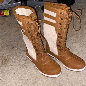 Knee high boots new worn one time